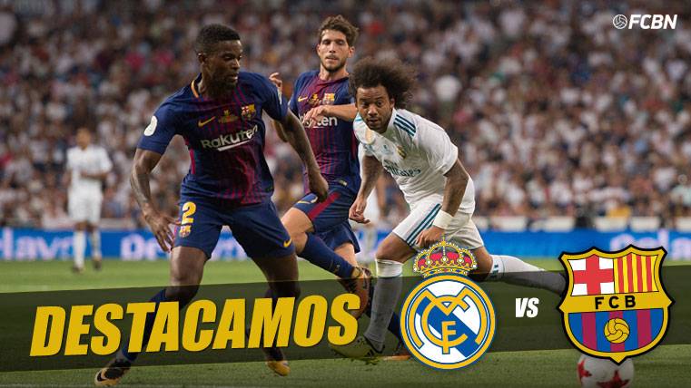 Nelson Semedo, durante el Clásico contra el Real Madrid en el Bernabéu