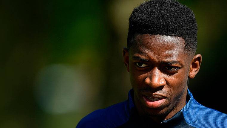 Ousmane Dembélé In a training with the French selection