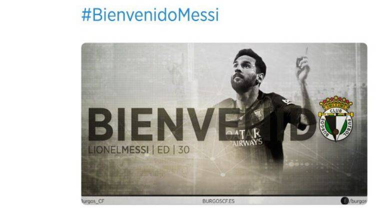 Burgos anuncia el fichaje de Messi