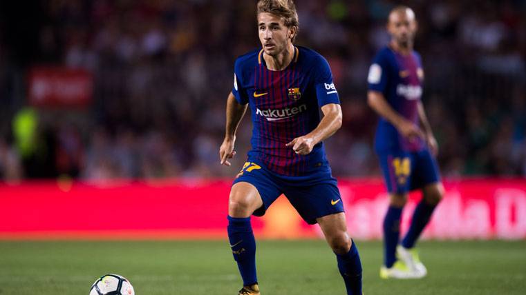 Sergi Samper, during a party with the FC Barcelona