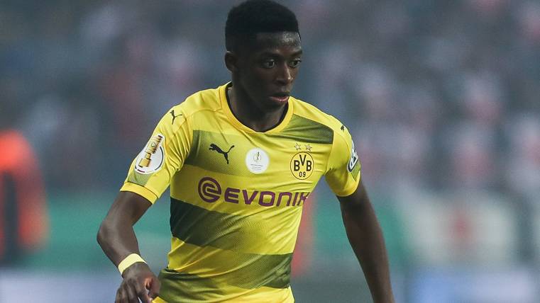 Ousmane Dembélé, durante un partido con el Dortmund este último curso