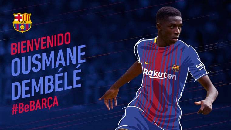 Ousmane Dembélé, new player of the FC Barcelona