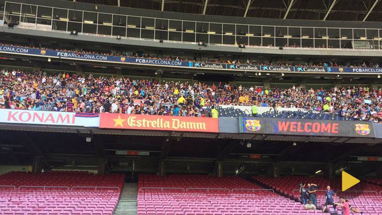 The fans of the Barça, very angered by the tardanza of the presentation