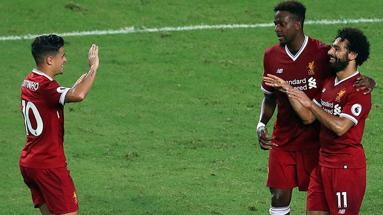 Philippe Coutinho celebra un gol con el Liverpool