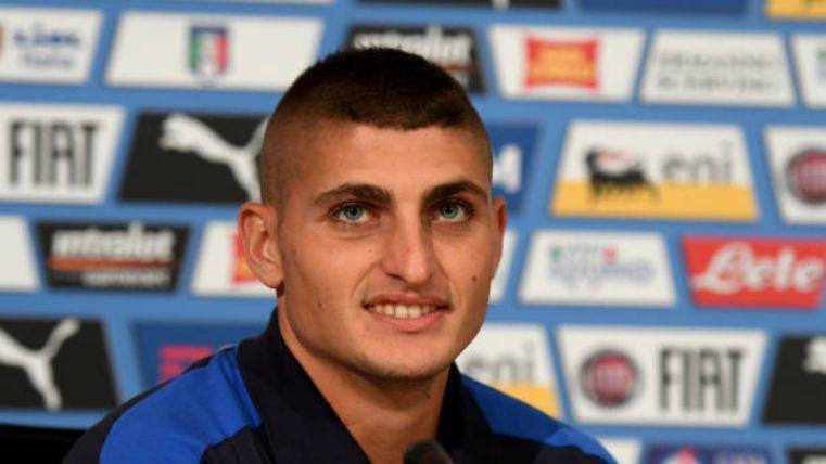 Verratti Concentrated with his selection