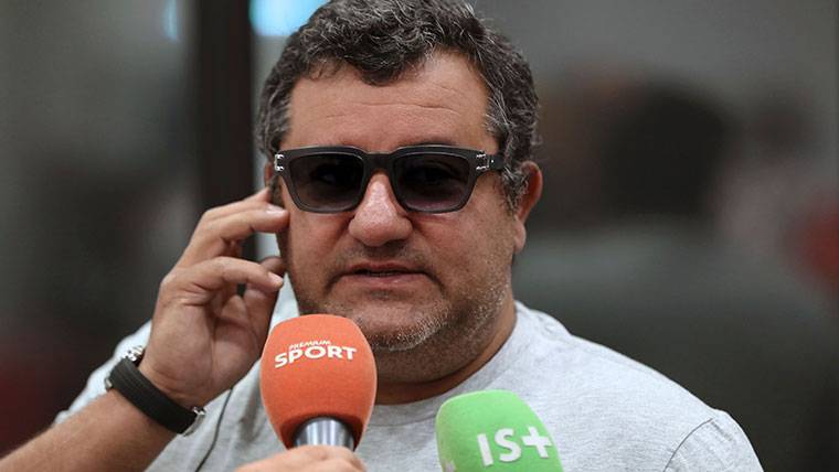 Mino Raiola, in an image of archive