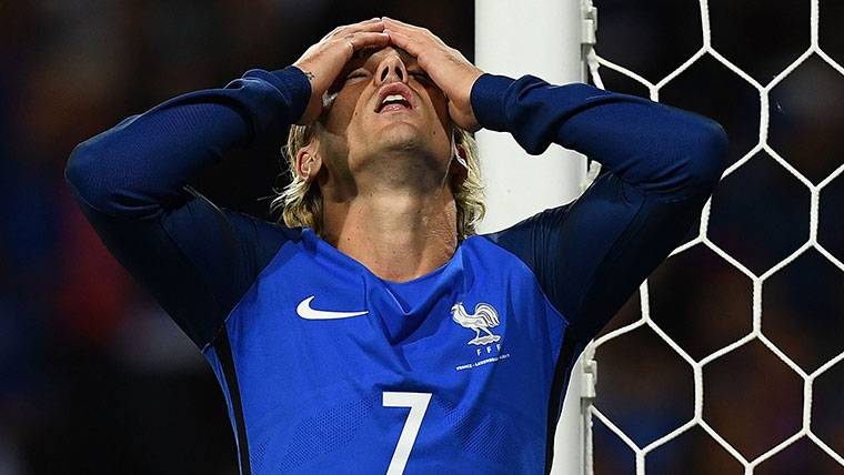Antoine Griezmann, regretting by an occasion failed