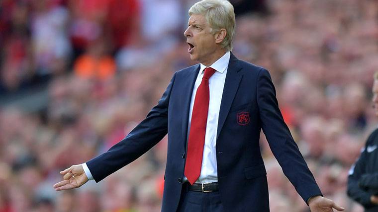 Arsène Wenger, dando indicaciones durante un partido del Arsenal