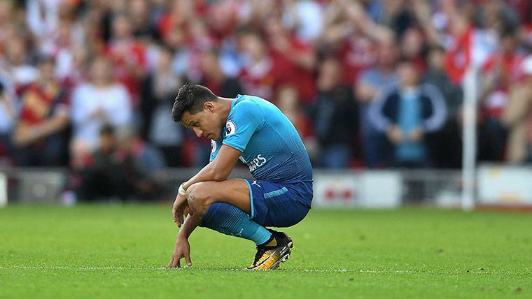 Alexis Sánchez, regretting after a goleada fit in front of the Liverpool