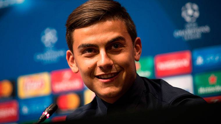 Paulo Dybala, in previous press conference to the Barça-Juventus