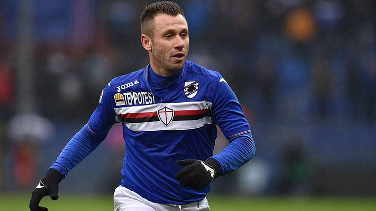 Antonio Cassano, in an image of archive during a party with the Sampdoria