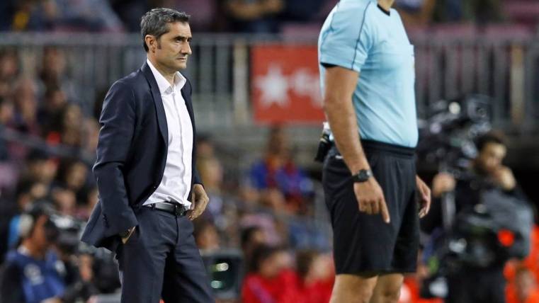 Valverde During the party in front of the Eibar