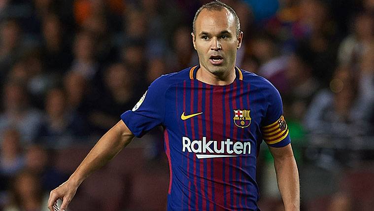 Andrés Iniesta during a party with the FC Barcelona