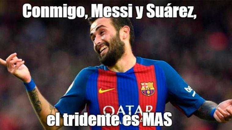 Aleix Vidal, stood out in the memes of the Girona-Barça