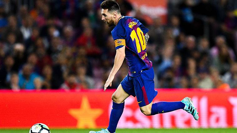 Leo Messi, durante un partido disputado en el Camp Nou