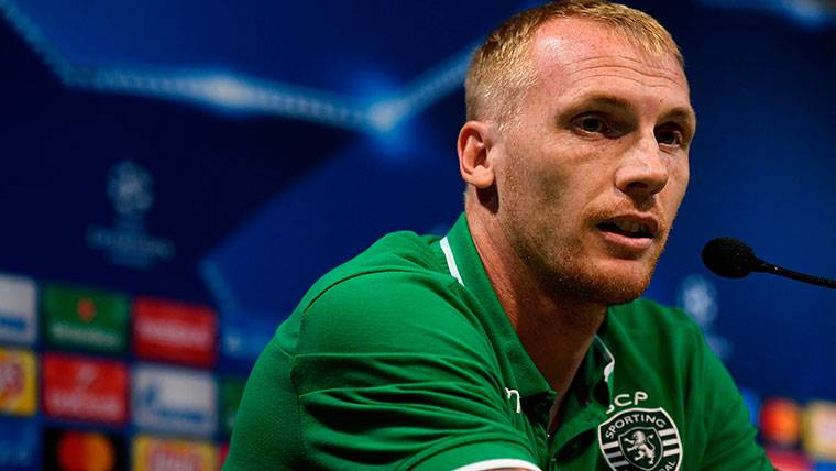 Jeremy Mathieu, appearing in press conference