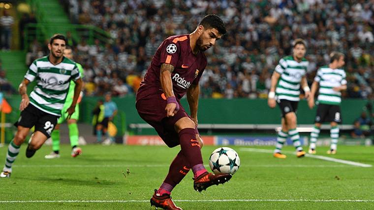 Luis Suárez, during the party against the Sporting of Lisbon