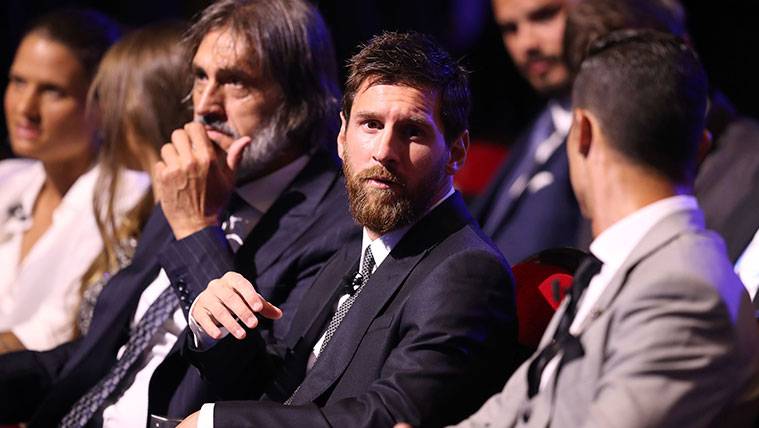 Leo Messi y Cristiano Ronaldo en la gala del 'The Best'