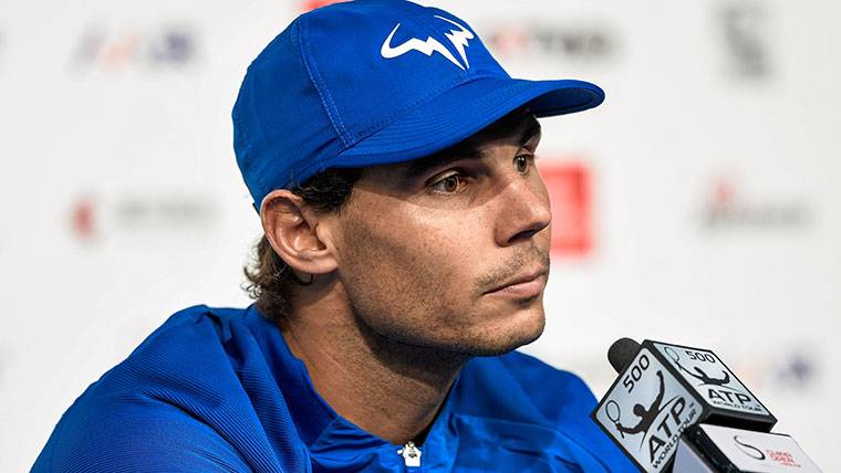 Rafa Nadal, during a press conference this Tuesday