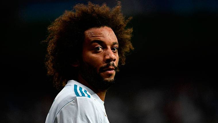 Marcelo in a party of Champions with the Real Madrid