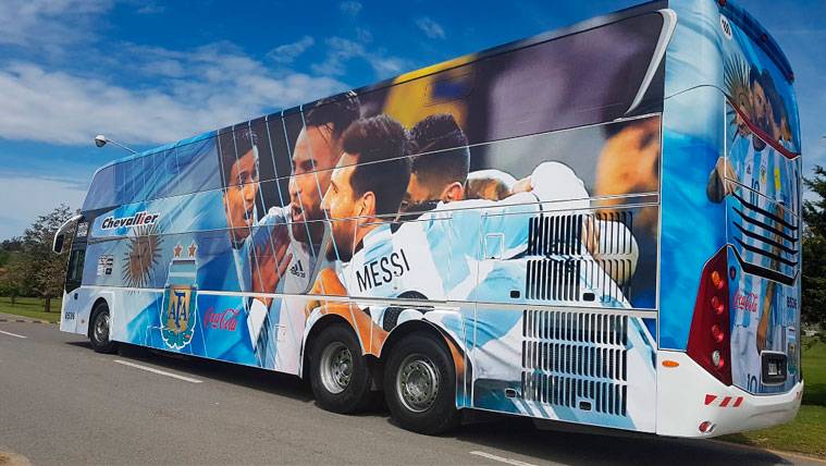 The selection of Argentina announced his new bus