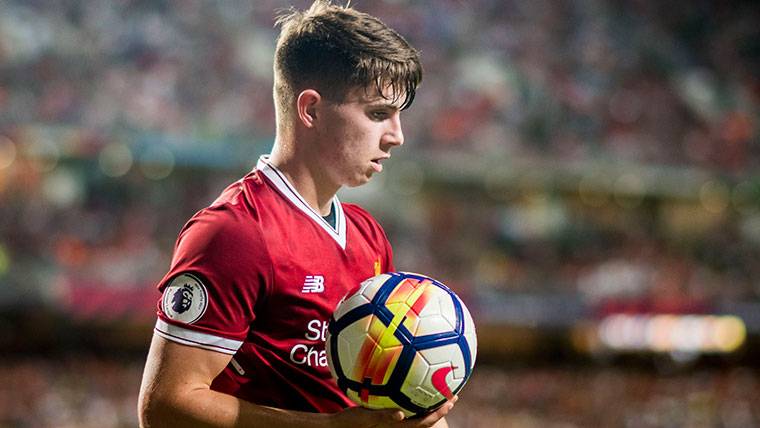 Ben Woodburn, during a party with the Liverpool this season