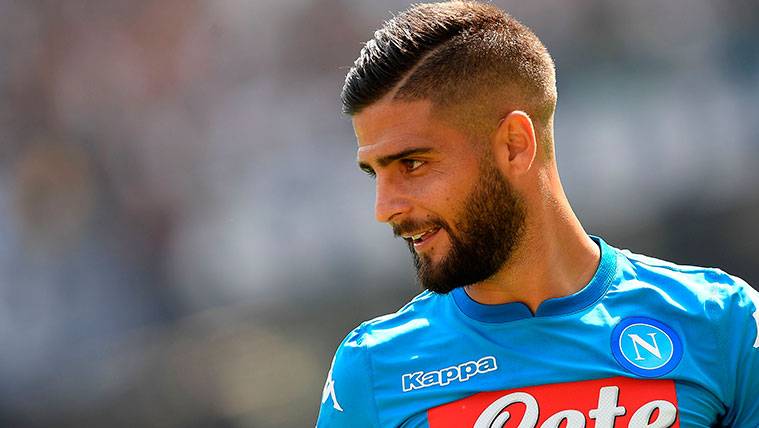 Lorenzo Insigne in a party of the Napoli in the Series To 2017-18