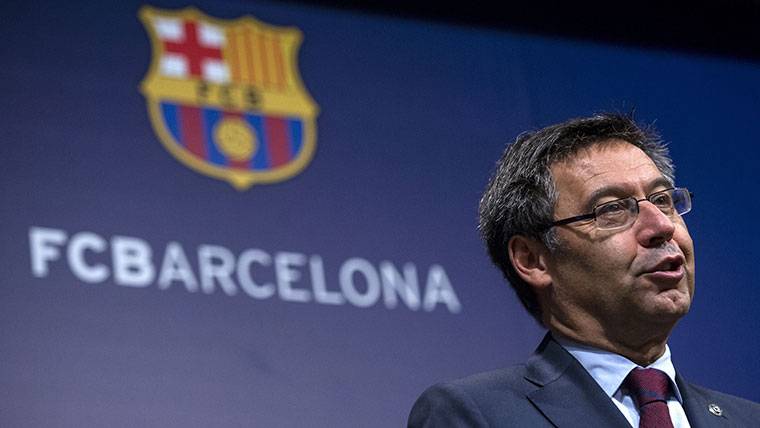 Josep Maria Bartomeu, during an appearance in an image of archive
