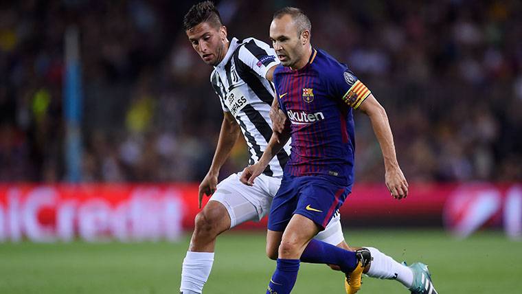 Andrés Iniesta, during a party against the Juventus