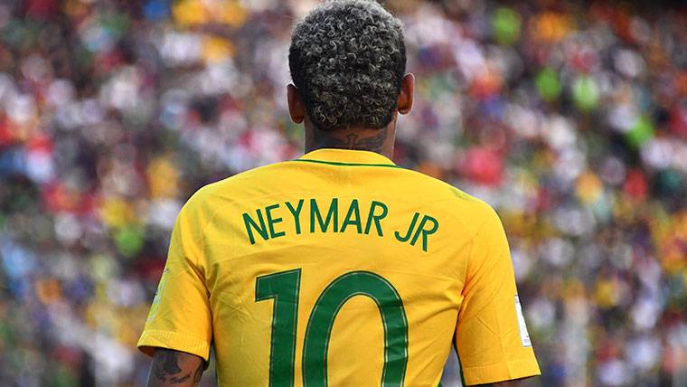 Neymar Jr, during a commitment with the selection of Brazil