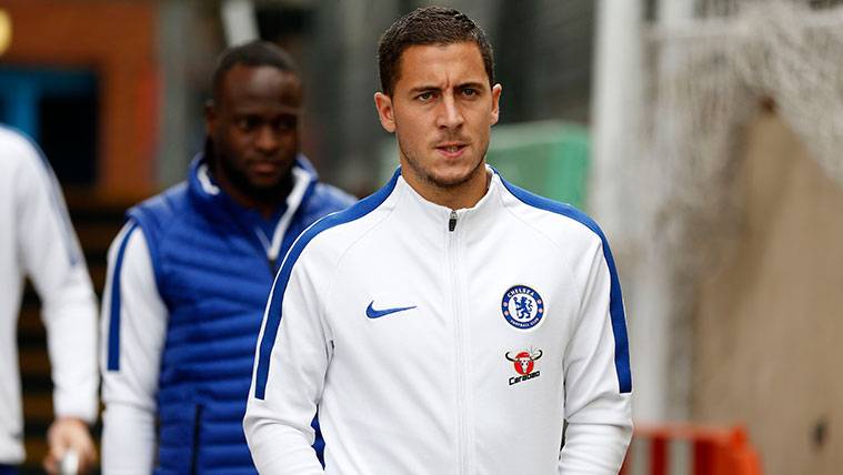 Eden Hazard in a concentration of Chelsea