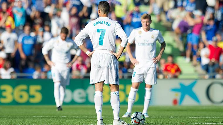 Cristiano Ronaldo, durante el partido del sábado contra el Getafe