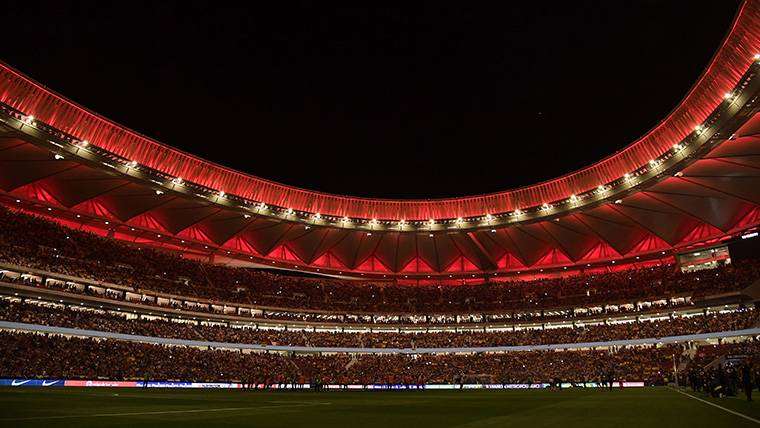 El Wanda Metropolitano, antes del partido contra el FC Barcelona