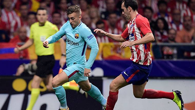 Gerard Deulofeu in an action of the Athletic-FC Barcelona