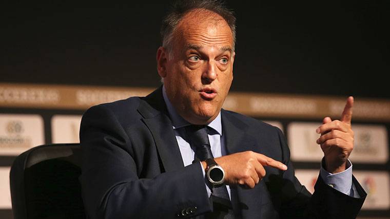 Javier Tebas, durante un acto como presidente de LaLiga