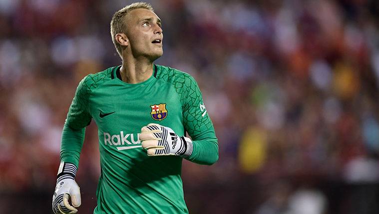 Jasper Cillessen, in a party with the FC Barcelona