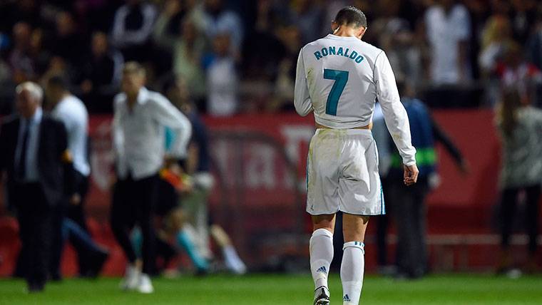 Cristiano Ronaldo, cabizbajo after losing against the Girona