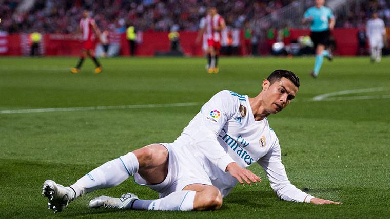 Cristiano Ronaldo, durante el encuentro frente al Girona