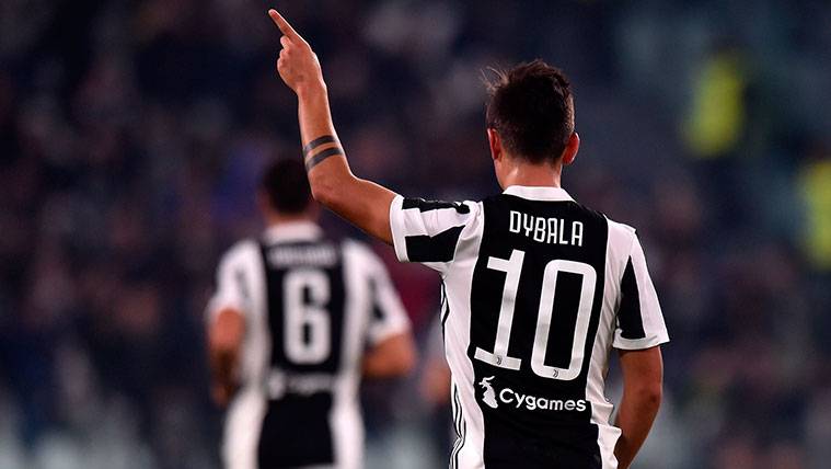 Paulo Dybala celebrates a goal with the Juventus