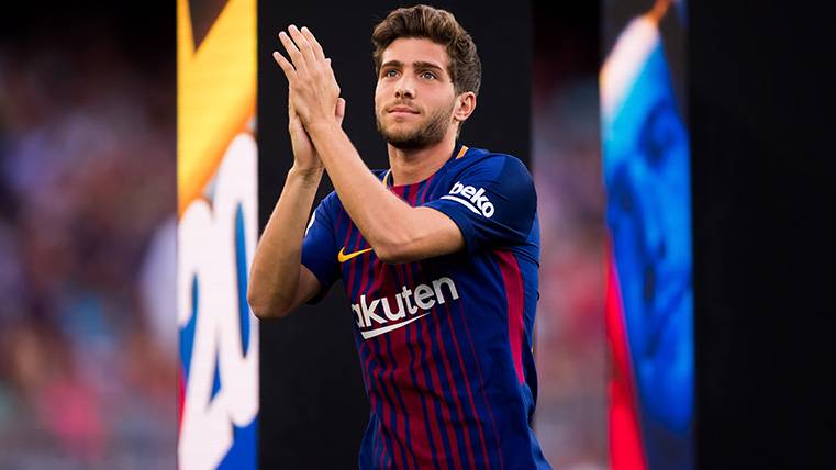 Sergi Roberto in the official presentation of the season of the FC Barcelona