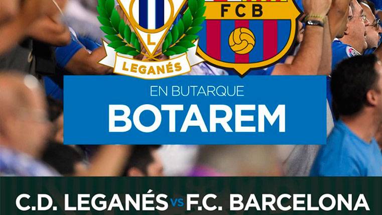 Poster of promotion of the Leganés-Barcelona