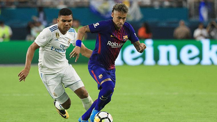 Neymar Jr, during a party against the Real Madrid in pre-season