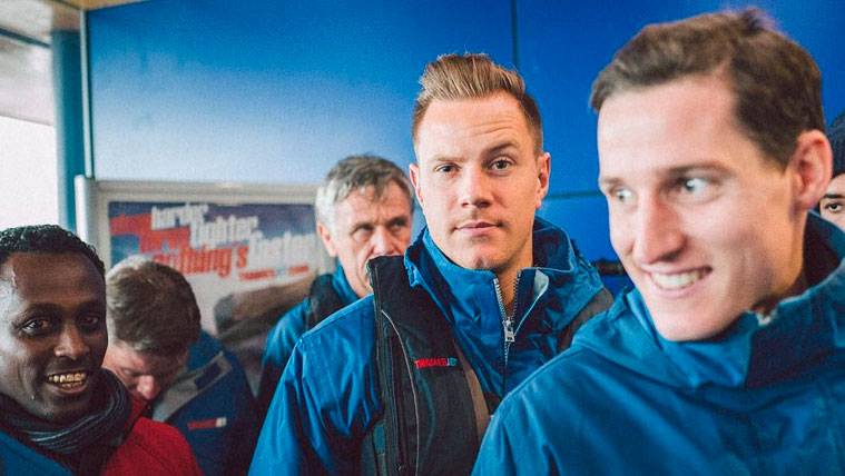 Marc-André Ter Stegen in a trip with the German selection