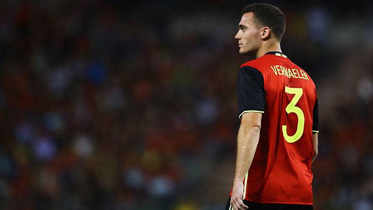 Thomas Vermaelen in a party with the selection of Belgica