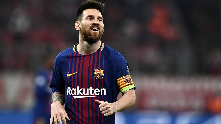 Leo Messi, durante un partido con el FC Barcelona esta temporada