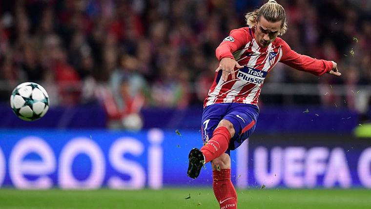 Antoine Griezmann, launching a fault with the Athletic of Madrid