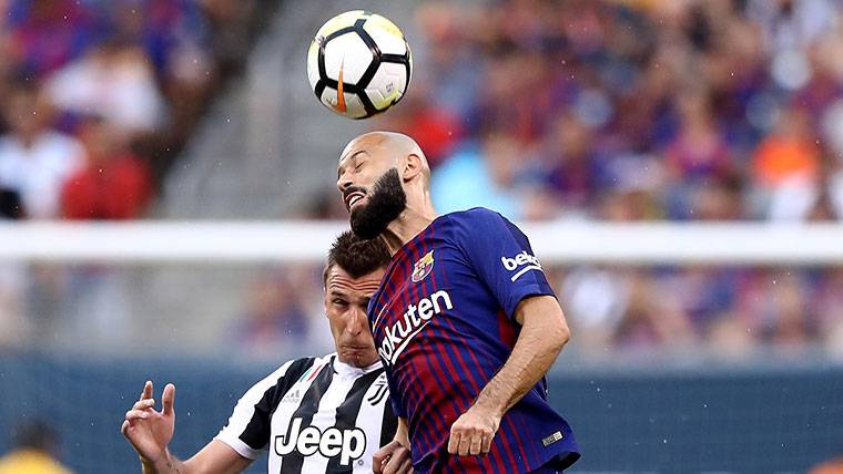 Mascherano, during a party against the Juventus of Turín