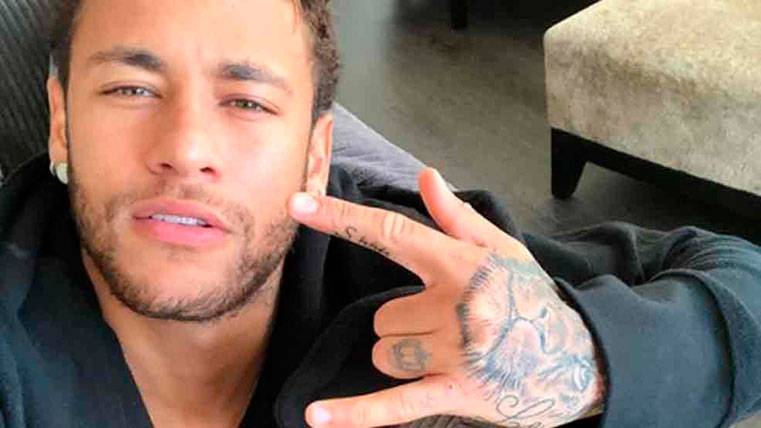 Neymar, in an image of Instagram
