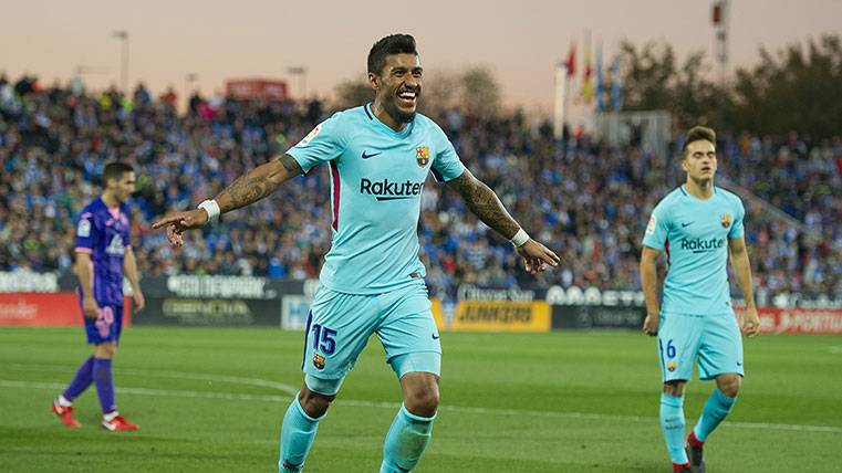 Paulinho Celebrating his goal against the Leganés