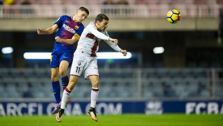 Sergi Palencia in a party of the FC Barcelona B
